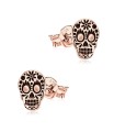 Mexican Sugar Skull Style Silver Ear Stud STS-5215